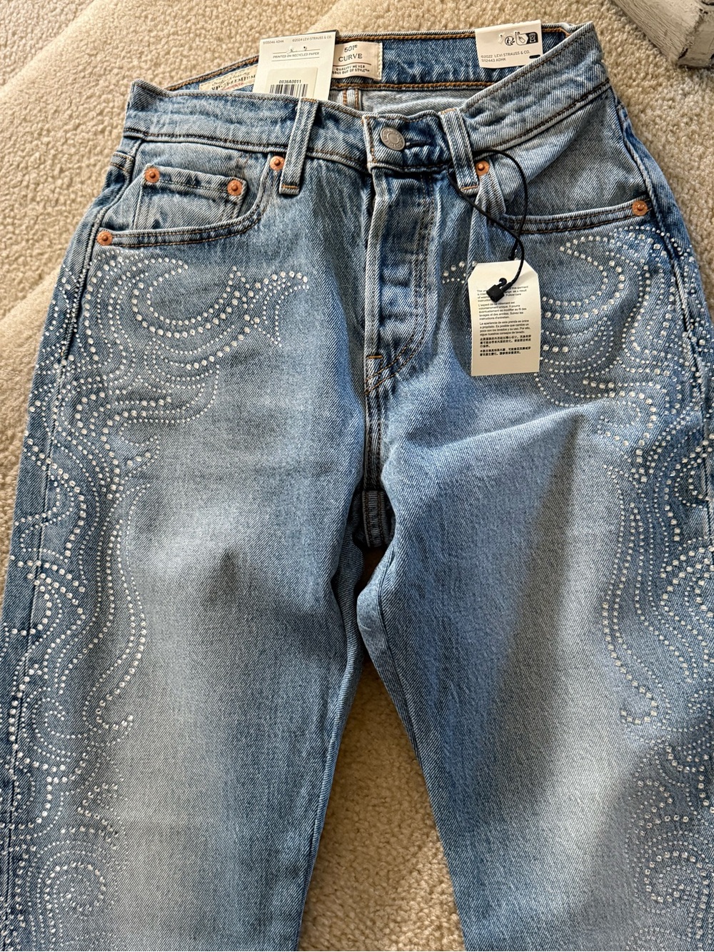 NWT BEYONCÉ X Levi’s® 501 Curve High-Rise Straight Leg Jean - Picture 10 of 10